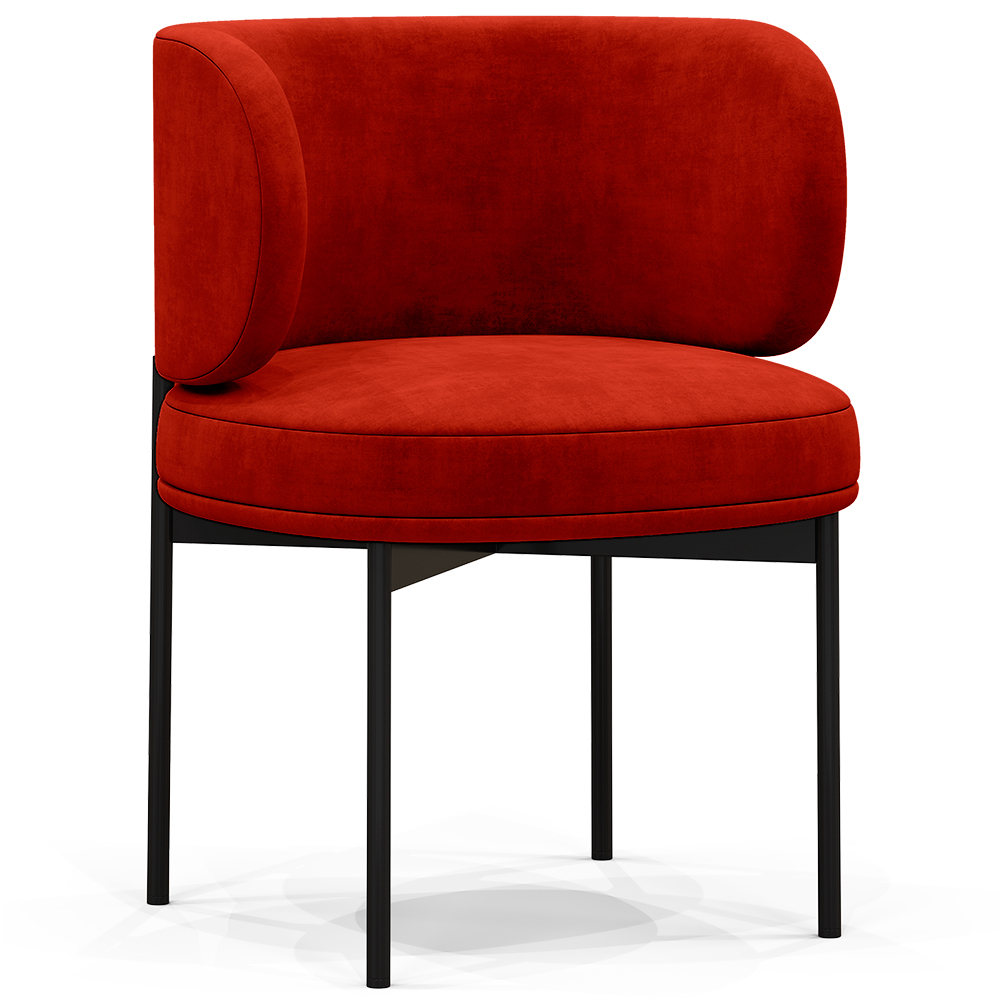  Buy Dining Chair - Upholstered in Velvet - Loraine Red 61007 - in the EU