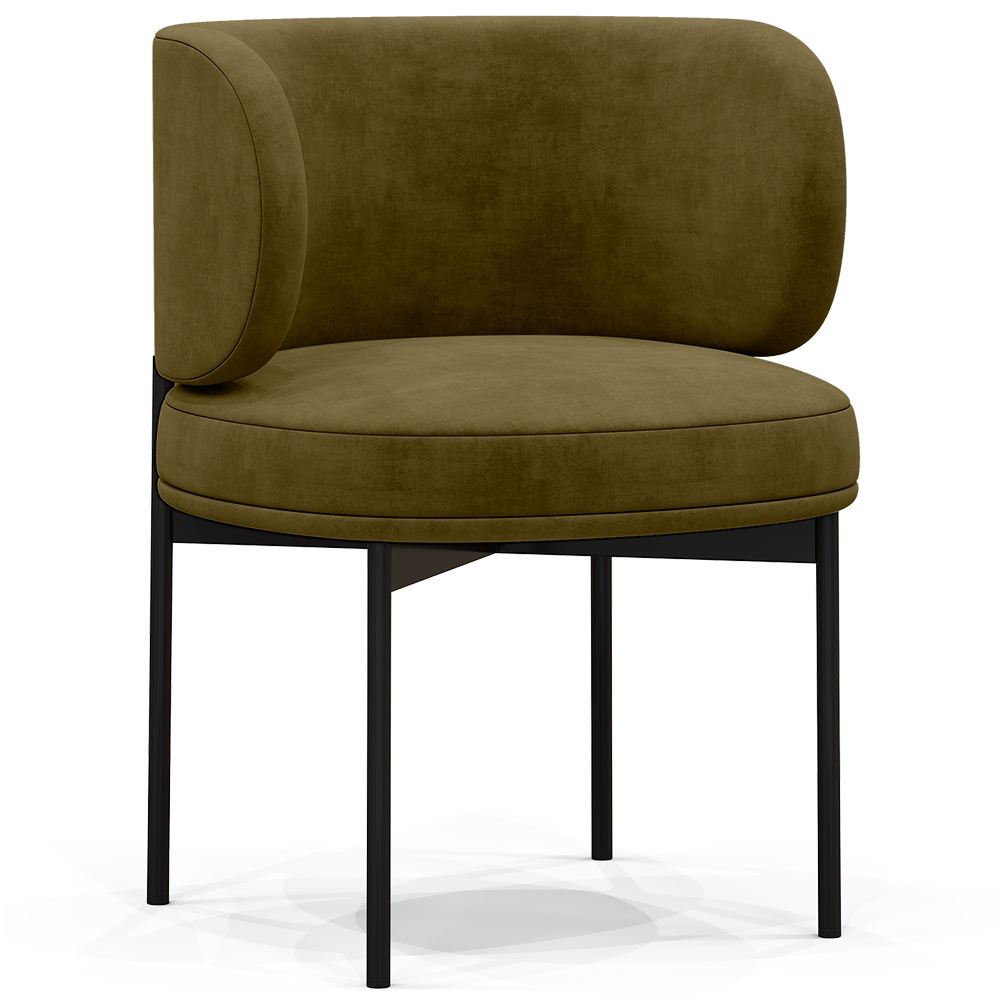  Buy Dining Chair - Upholstered in Velvet - Loraine Olive 61007 - in the EU