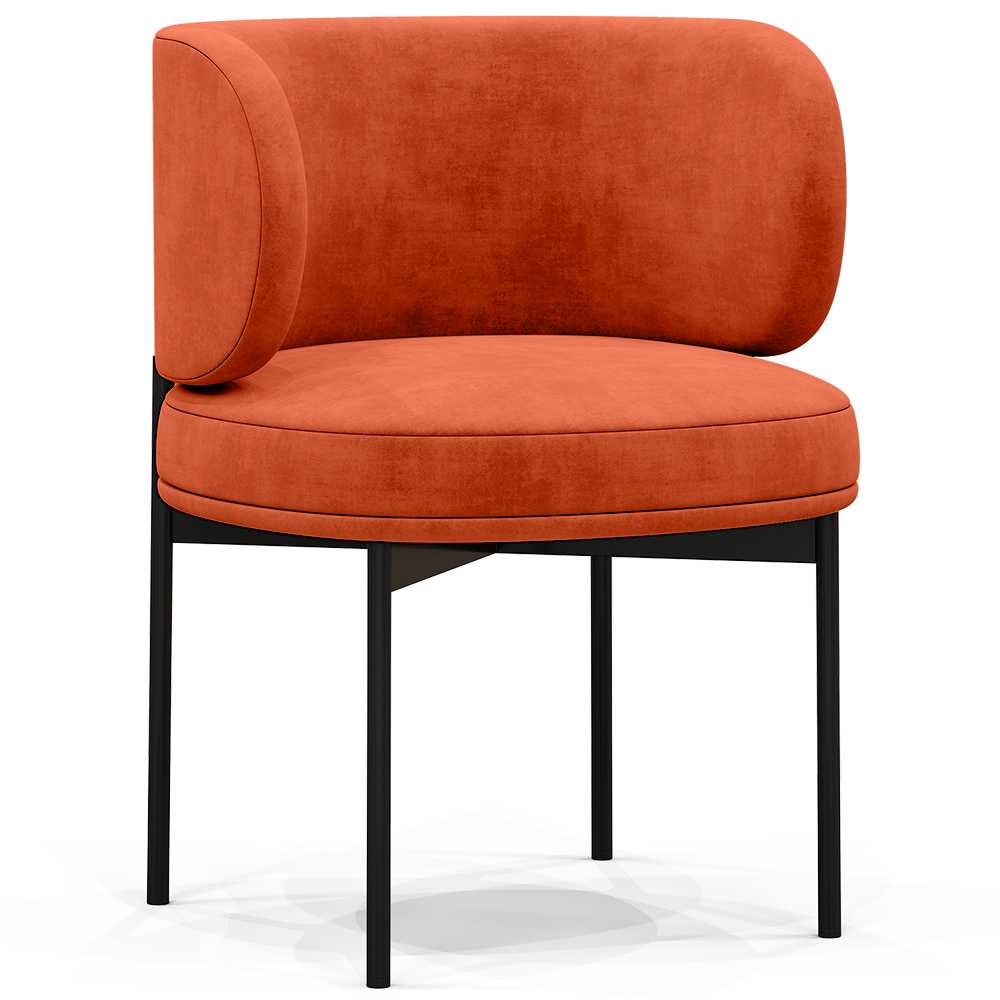  Buy Dining Chair - Upholstered in Velvet - Loraine Brick 61007 - in the EU