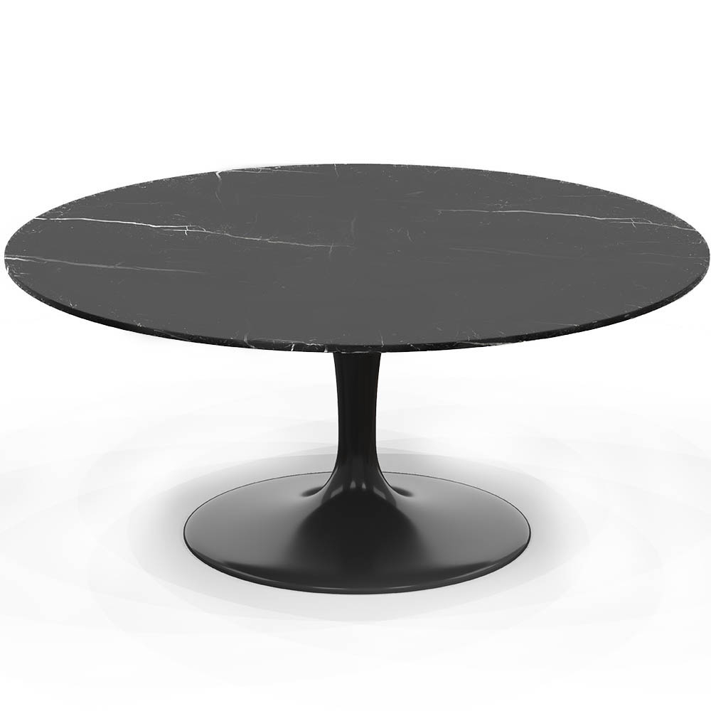  Buy Round Marble Dining Table - 90cm - Tuli Black 13301 - in the EU