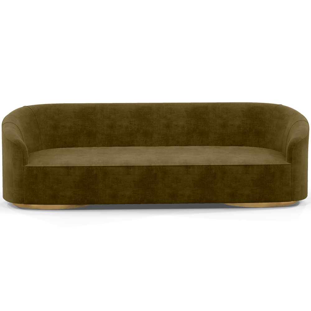  Buy 4/5-Seater Velvet Upholstered Sofa - Herina Olive 60649 - in the EU