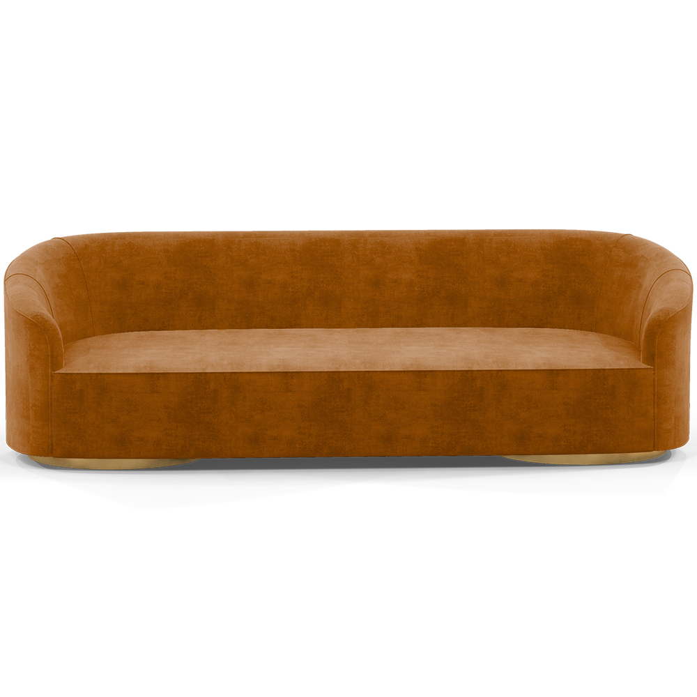  Buy 4/5-Seater Velvet Upholstered Sofa - Herina Mustard 60649 - in the EU