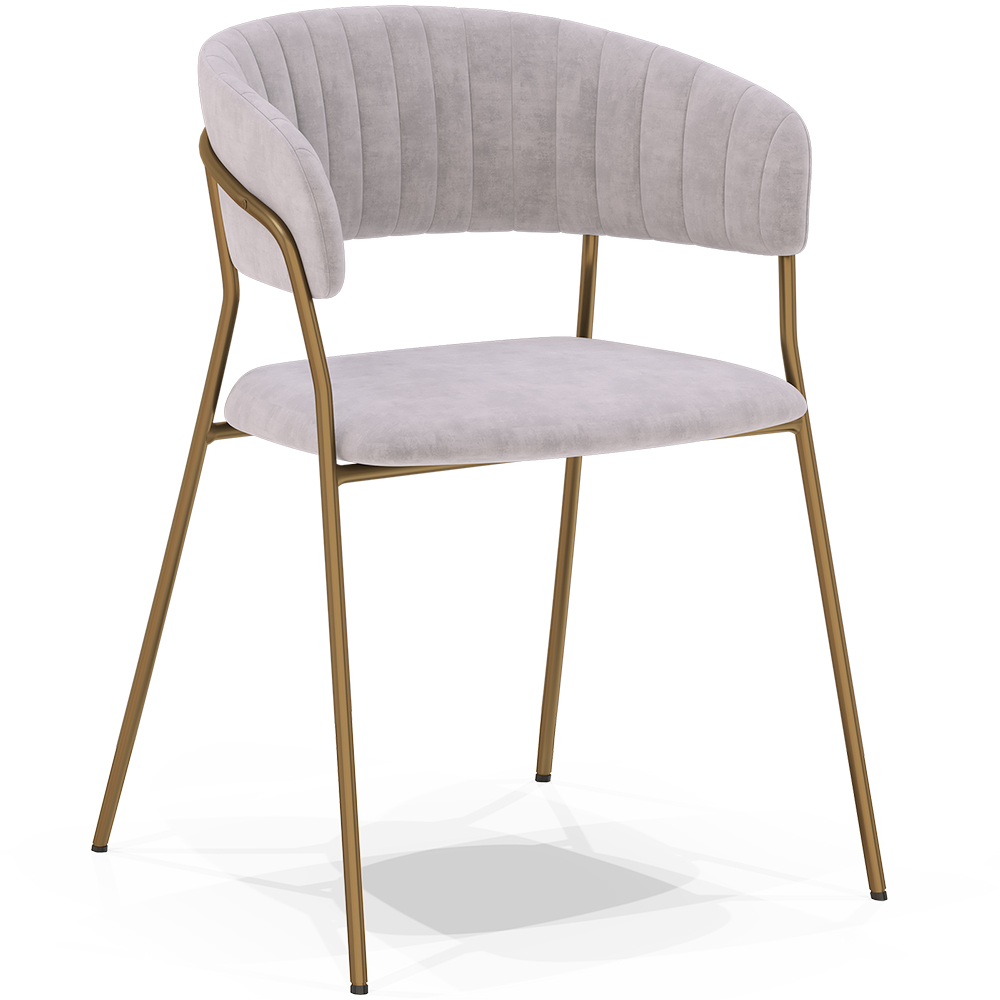  Buy Dining chair - Upholstered in Velvet - Gruna Light grey 61147 - in the EU