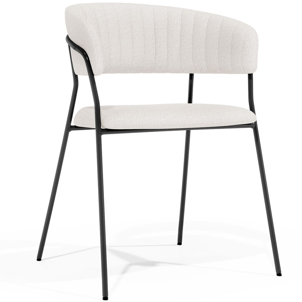  Buy Dining chair - Upholstered in Bouclé Fabric - Gruna White 61149 - in the EU