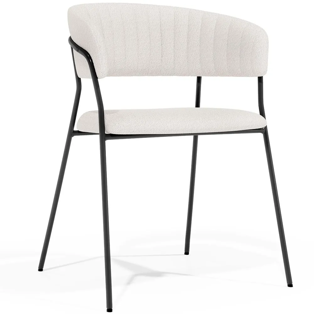 Dining chair - Upholstered in Bouclé Fabric - Gruna image 8