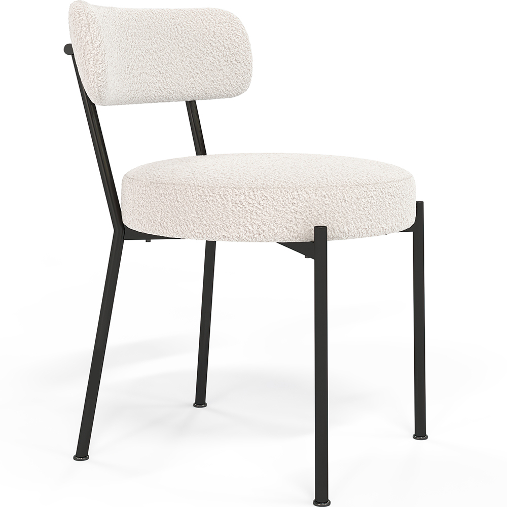  Buy Dining Chair - Upholstered in Bouclé Fabric - Raga White 61154 - in the EU
