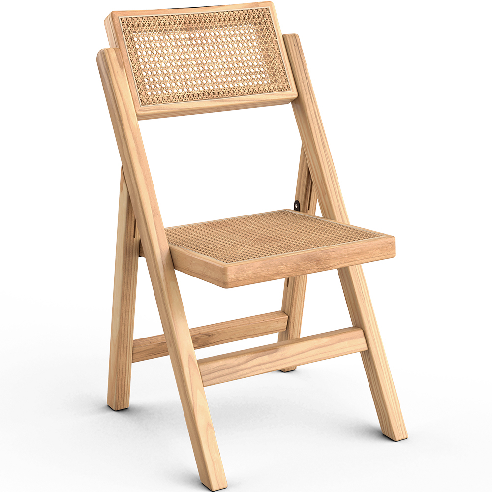  Buy Folding Wooden Rattan Dining Chair - Umbra Natural wood 61157 - in the EU