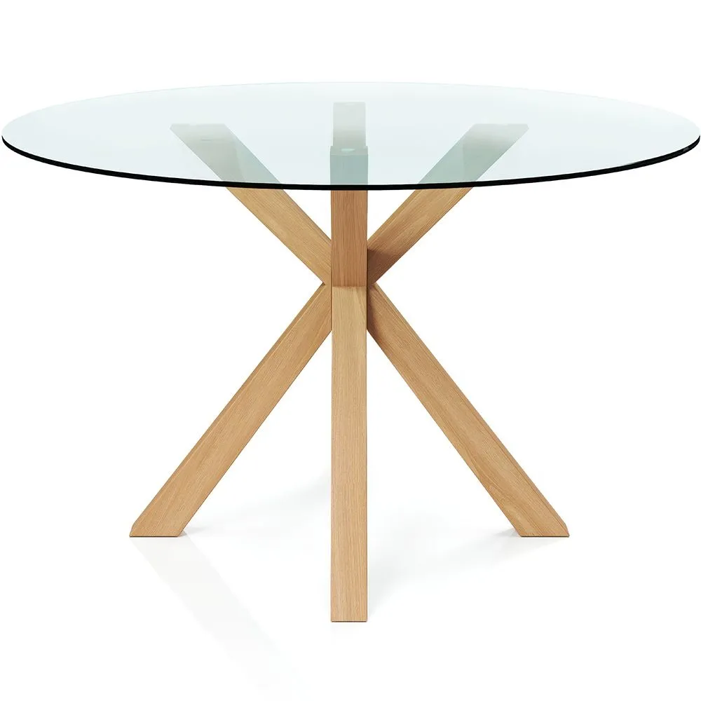 Round Dining Table - 120CM - Glass - Tauwa image 8