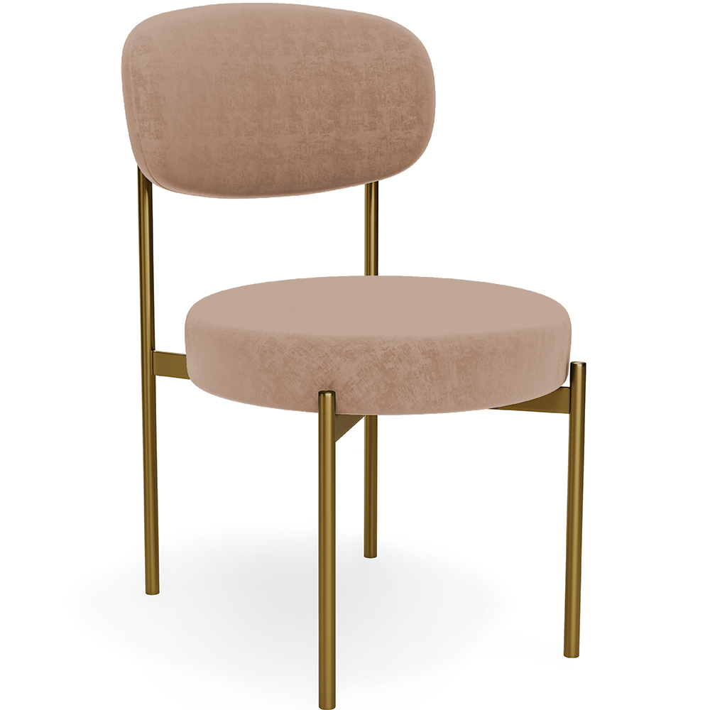 Buy Dining Chair - Upholstered in Velvet - Golden metal - Dahe Cream 61166 - in the EU