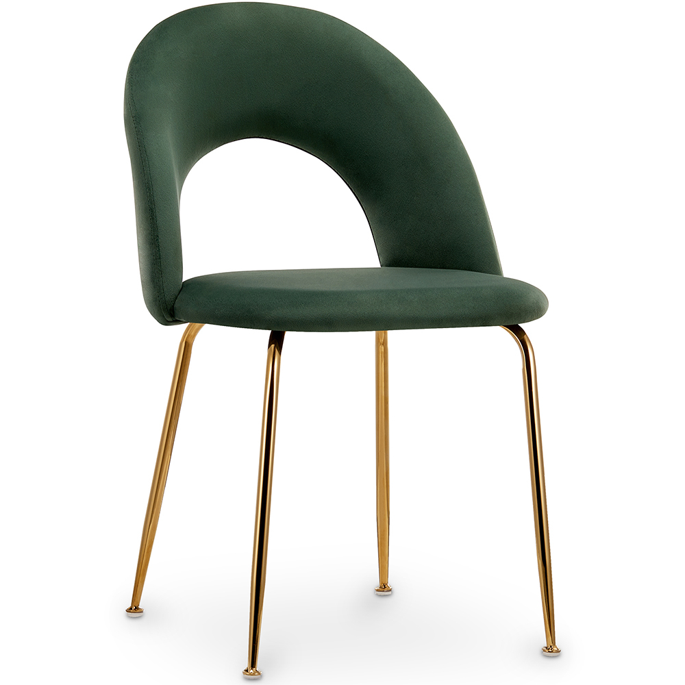 Buy Dining Chair - Upholstered in Velvet - Amarna Dark green 61168 - in the EU