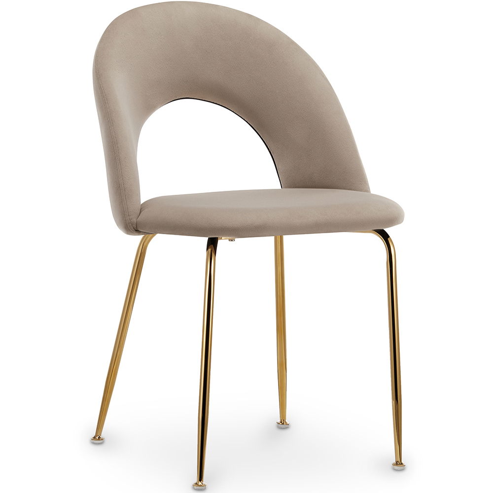  Buy Dining Chair - Upholstered in Velvet - Amarna Beige 61168 - in the EU