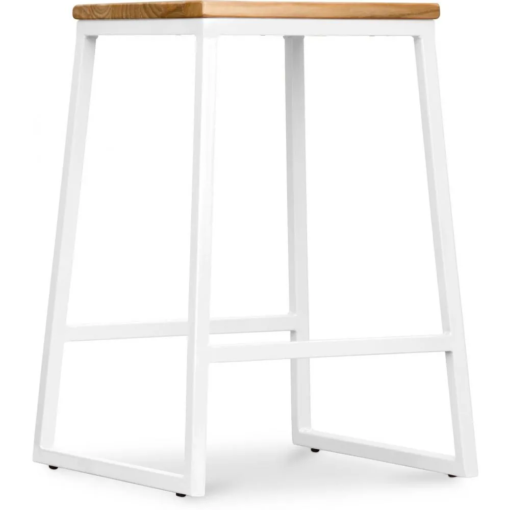 Industrial Design Bar Stool - Wood & Metal - 60cm - Big Boy image 8