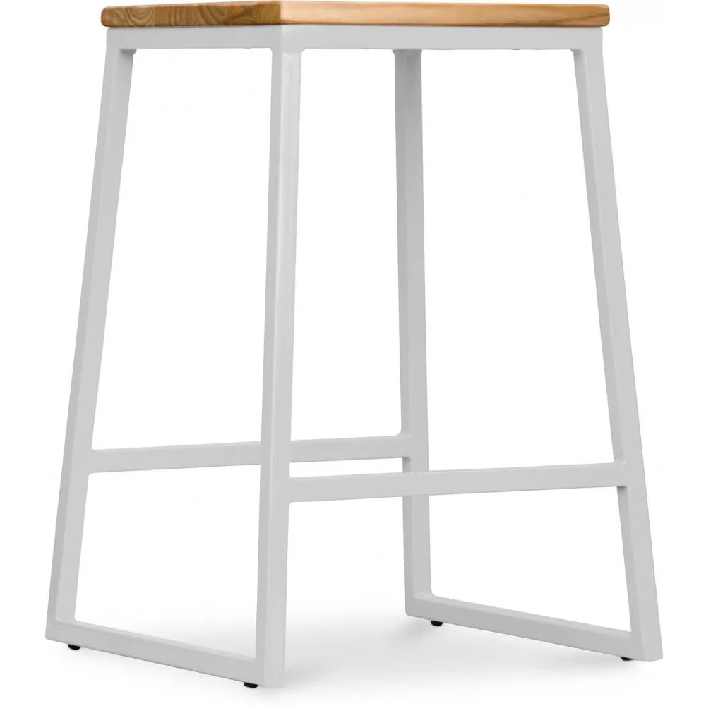 Industrial Design Bar Stool - Wood & Metal - 60cm - Big Boy image 8
