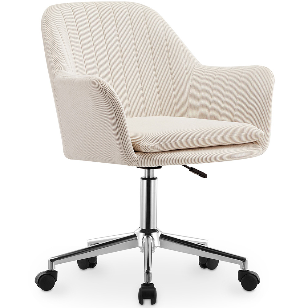  Buy Swivel Office Chair with Armrests - Lumby Beige 61145 - in the EU