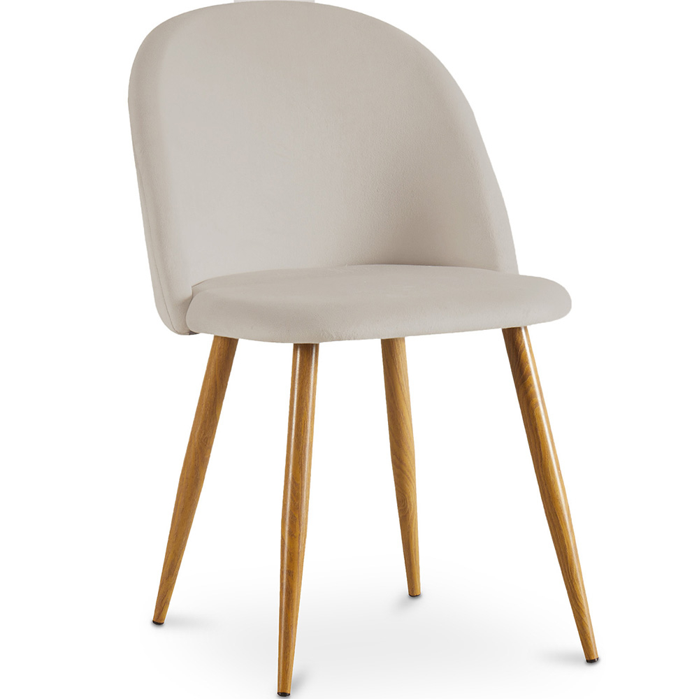  Buy Dining Chair - Velvet Upholstered - Scandinavian Style - Evelyne Beige 59990 - in the EU