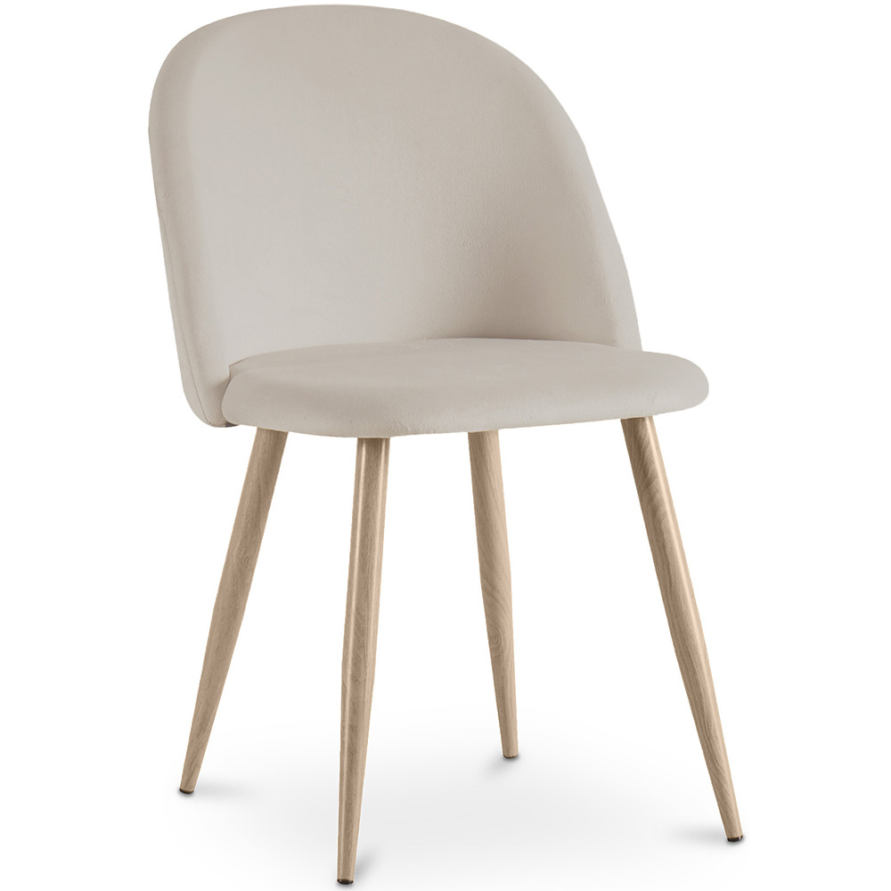  Buy Dining Chair - Velvet Upholstered - Scandinavian Style - Evelyne Beige 59990 - in the EU
