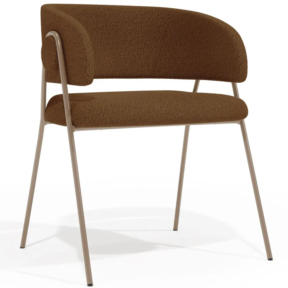 Dining chair - Upholstered in Bouclé Fabric - Charke image 8
