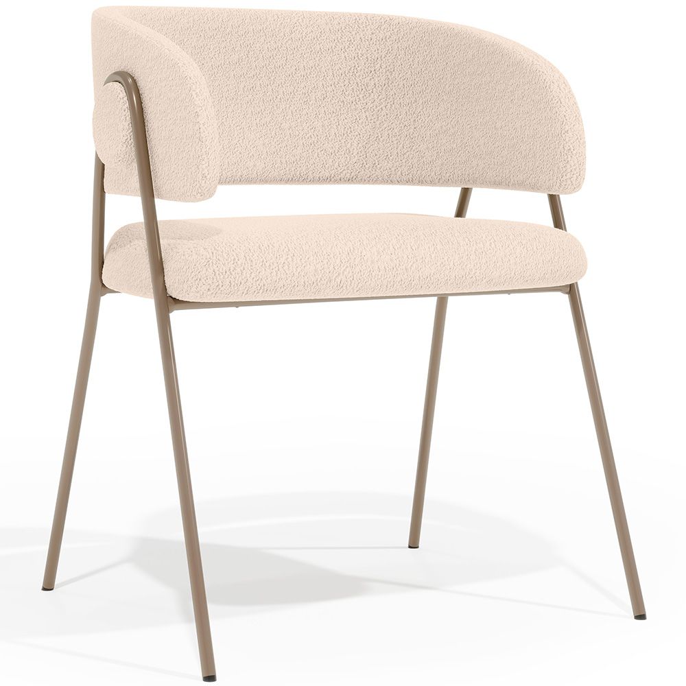 Dining chair - Upholstered in Bouclé Fabric - Charke image 8
