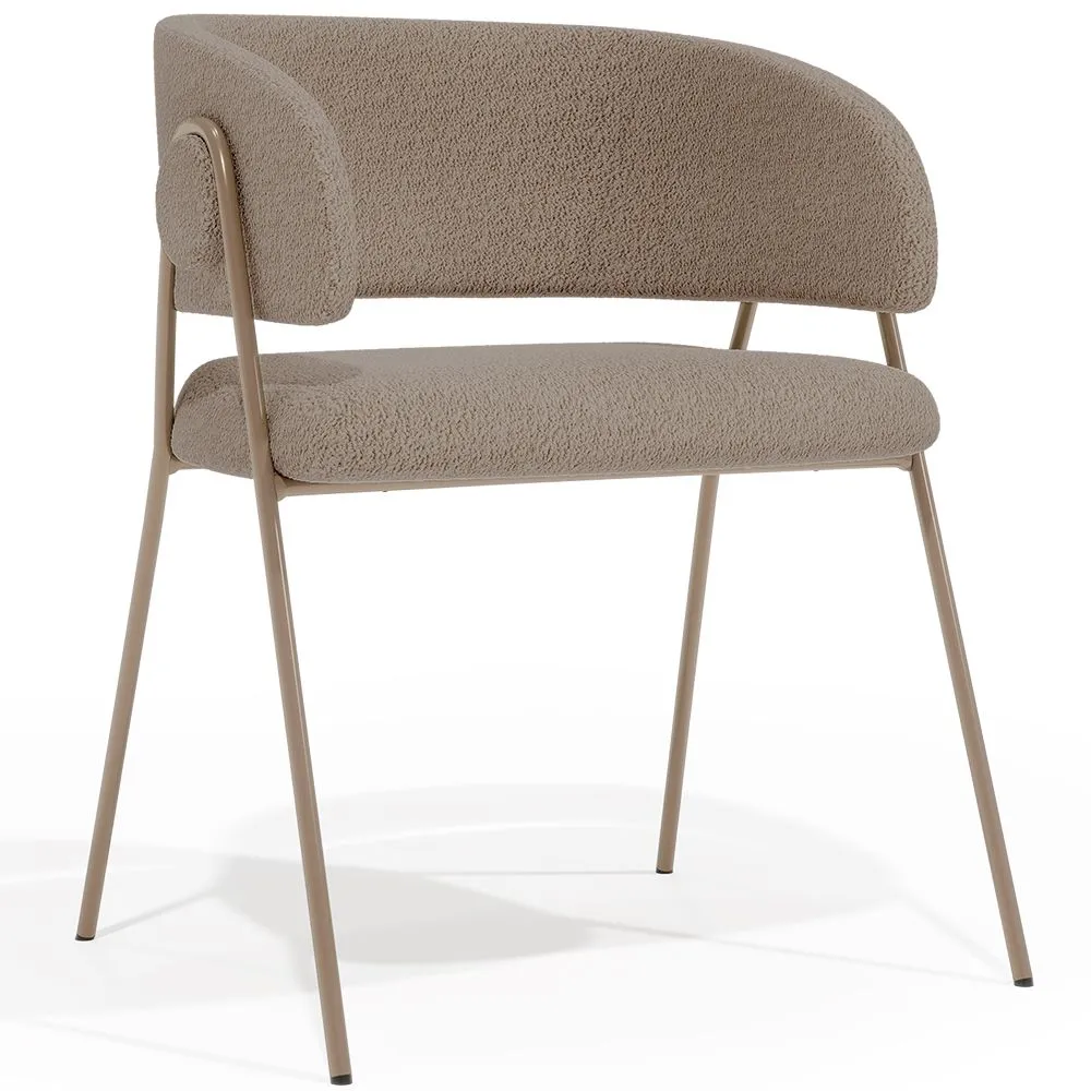 Dining chair - Upholstered in Bouclé Fabric - Charke image 8