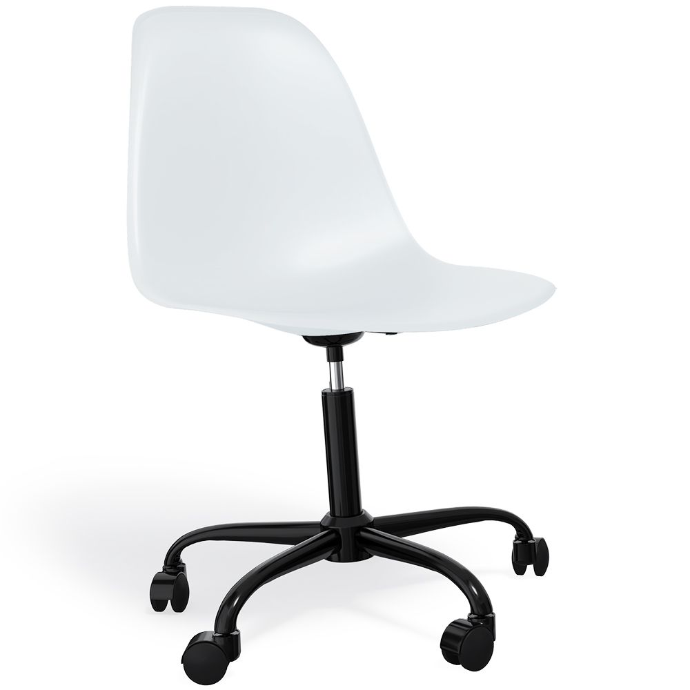 Office Chair with Armrests - Wheeled Desk Chair - Black Denisse Frame image 8
