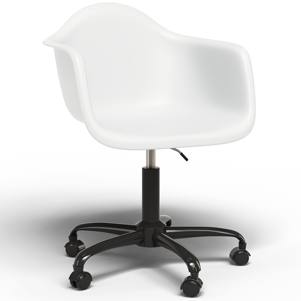  Buy Office Chair with Armrests - Desk Chair with Wheels - Weston Black Frame White 61269 - in the EU