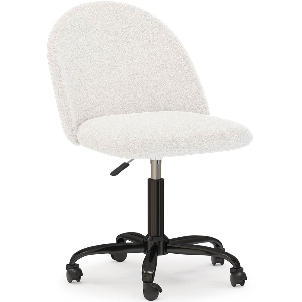  Buy Upholstered Office Chair - Bouclé - Evelyne White 61271 - in the EU