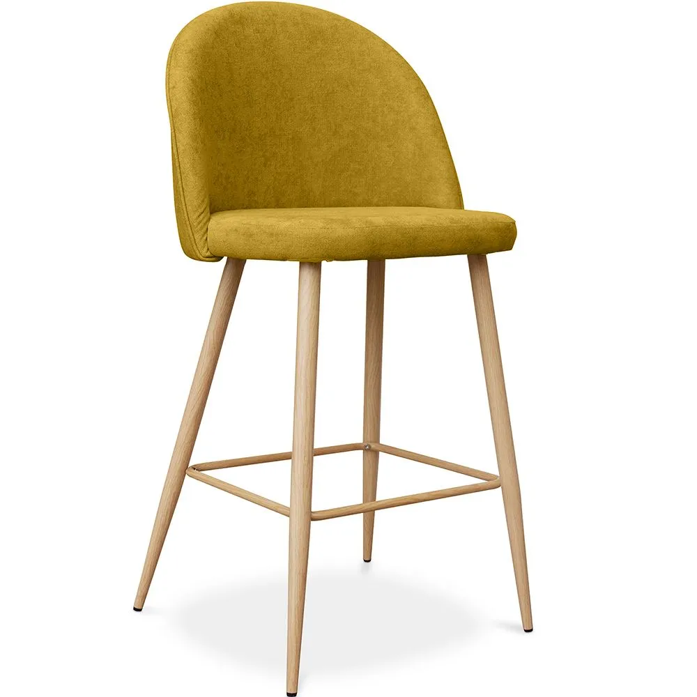 Fabric Upholstered Stool - Scandinavian Design - 66cm - Evelyne image 8