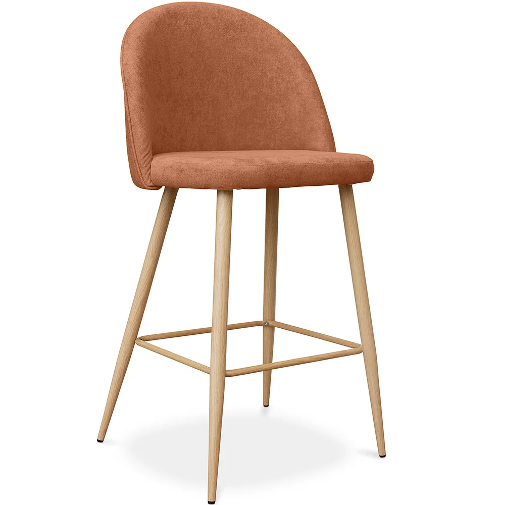 Fabric Upholstered Stool - Scandinavian Design - 66cm - Evelyne image 8