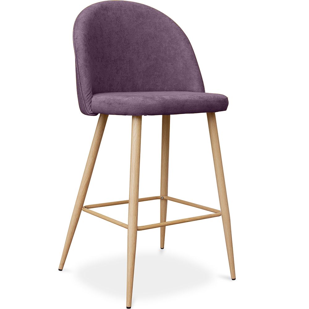 Fabric Upholstered Stool - Scandinavian Design - 66cm - Evelyne image 8