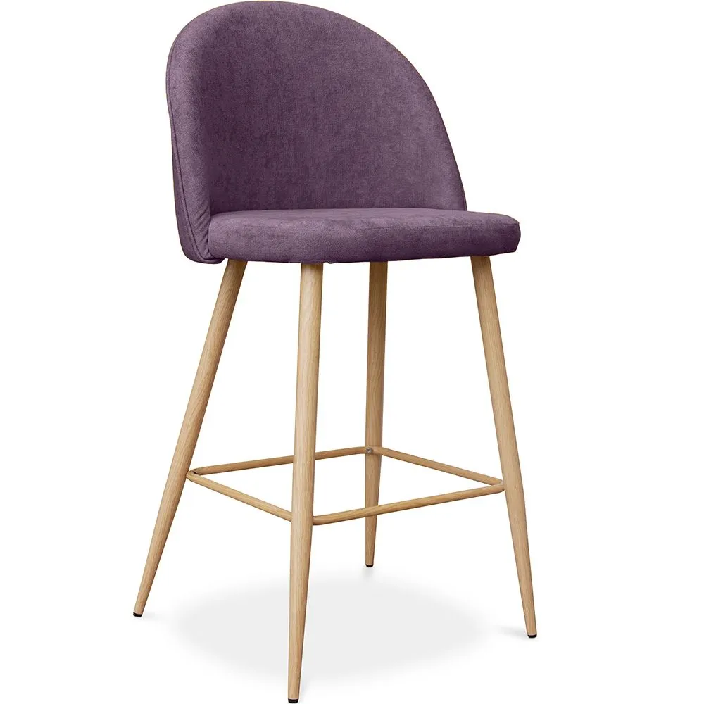 Fabric Upholstered Stool - Scandinavian Design - 66cm - Evelyne image 8