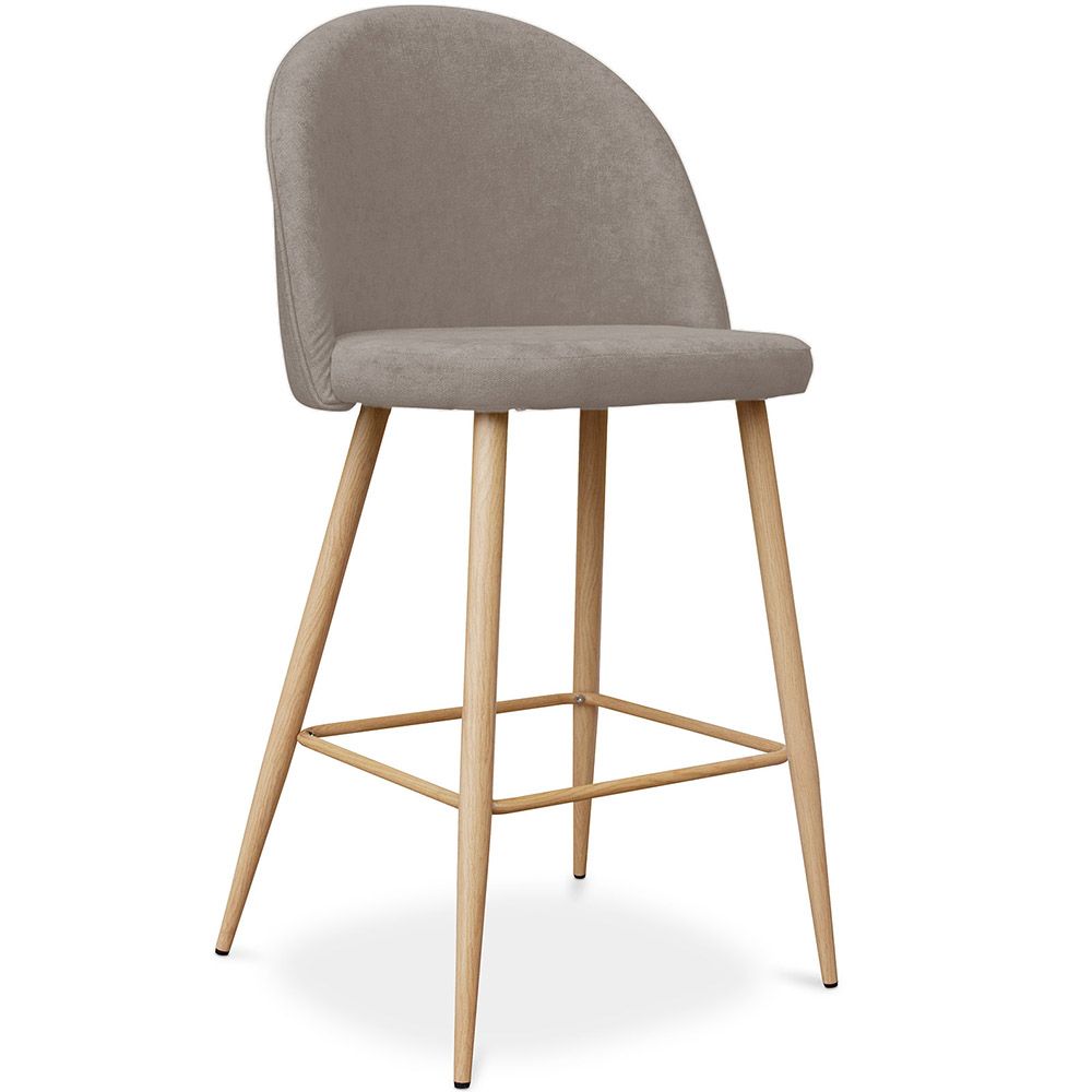 Fabric Upholstered Stool - Scandinavian Design - 66cm - Evelyne image 8