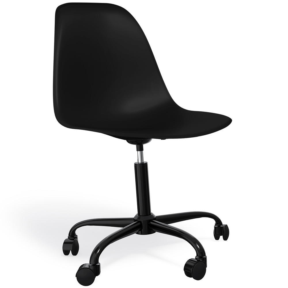  Buy Office Chair with Armrests - Wheeled Desk Chair - Black Denisse Frame Black 61268 - in the EU