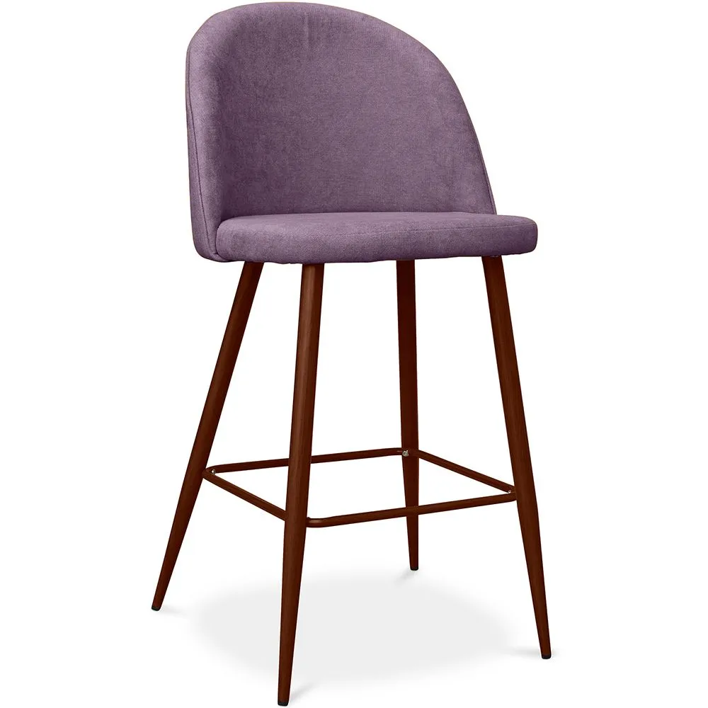 Fabric Upholstered Stool - Scandinavian Design - 66cm- Evelyne image 8