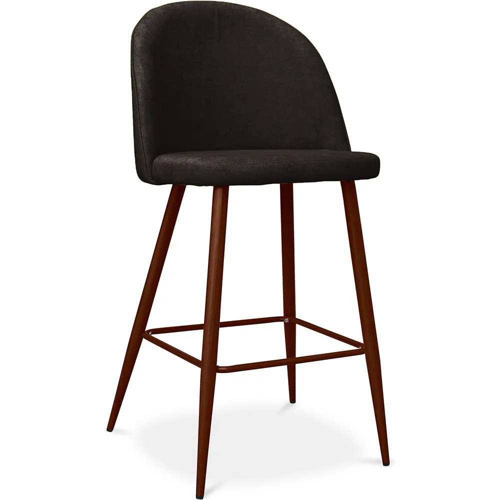 Fabric Upholstered Stool - Scandinavian Design - 66cm- Evelyne image 8