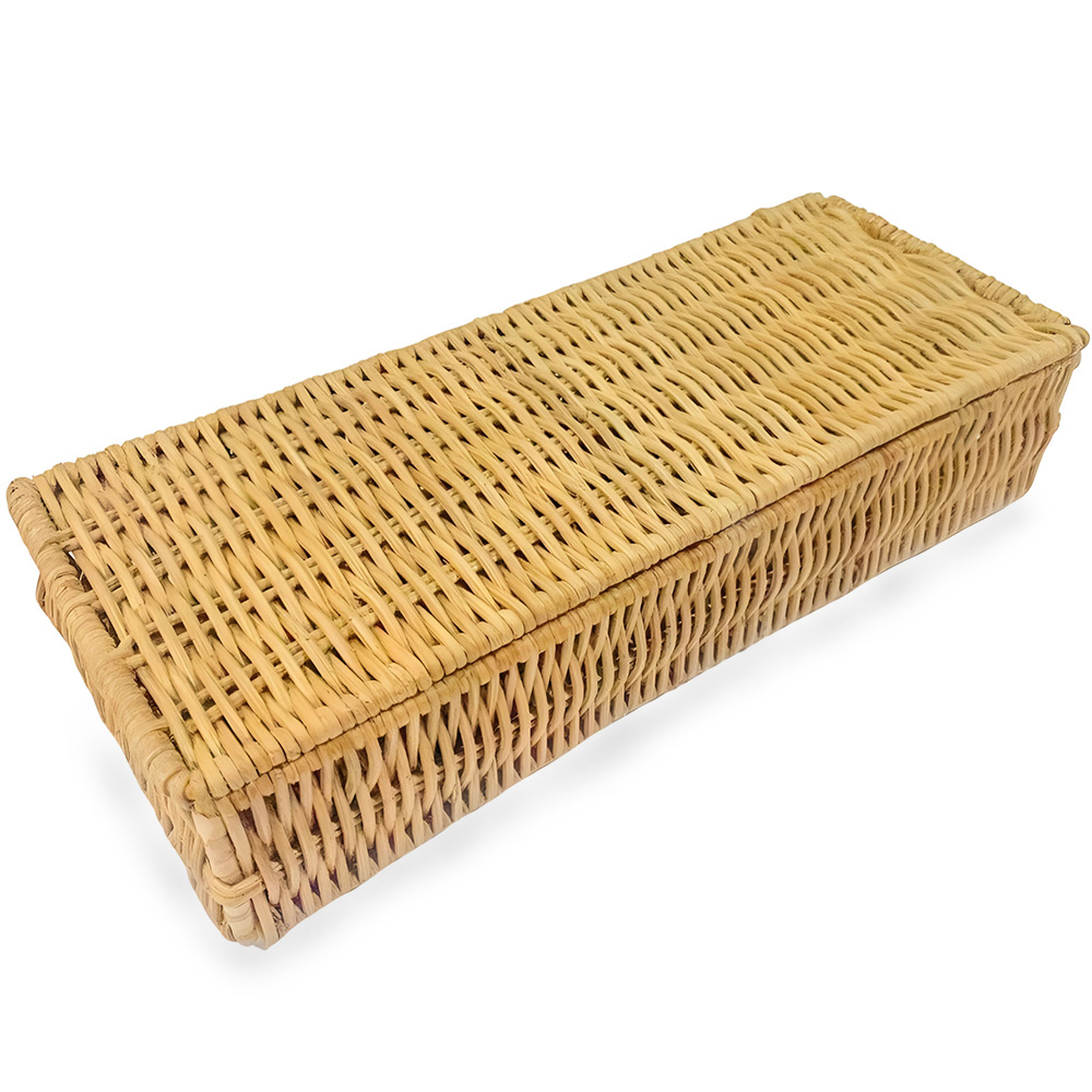  Buy Rattan Basket with Lid - 26x10CM - Lung Natural 61317 - in the EU