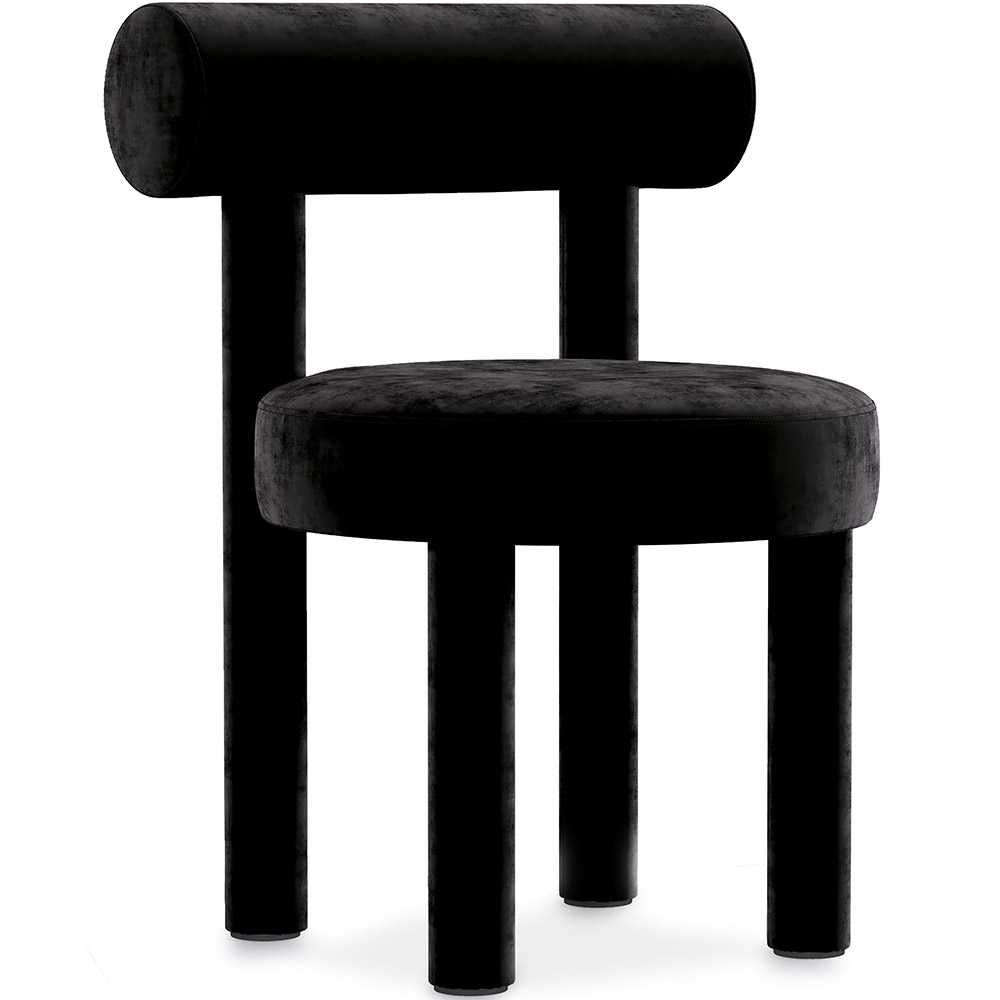  Buy Dining Chair - Upholstered in Velvet - Rhys Black 60708 - in the EU
