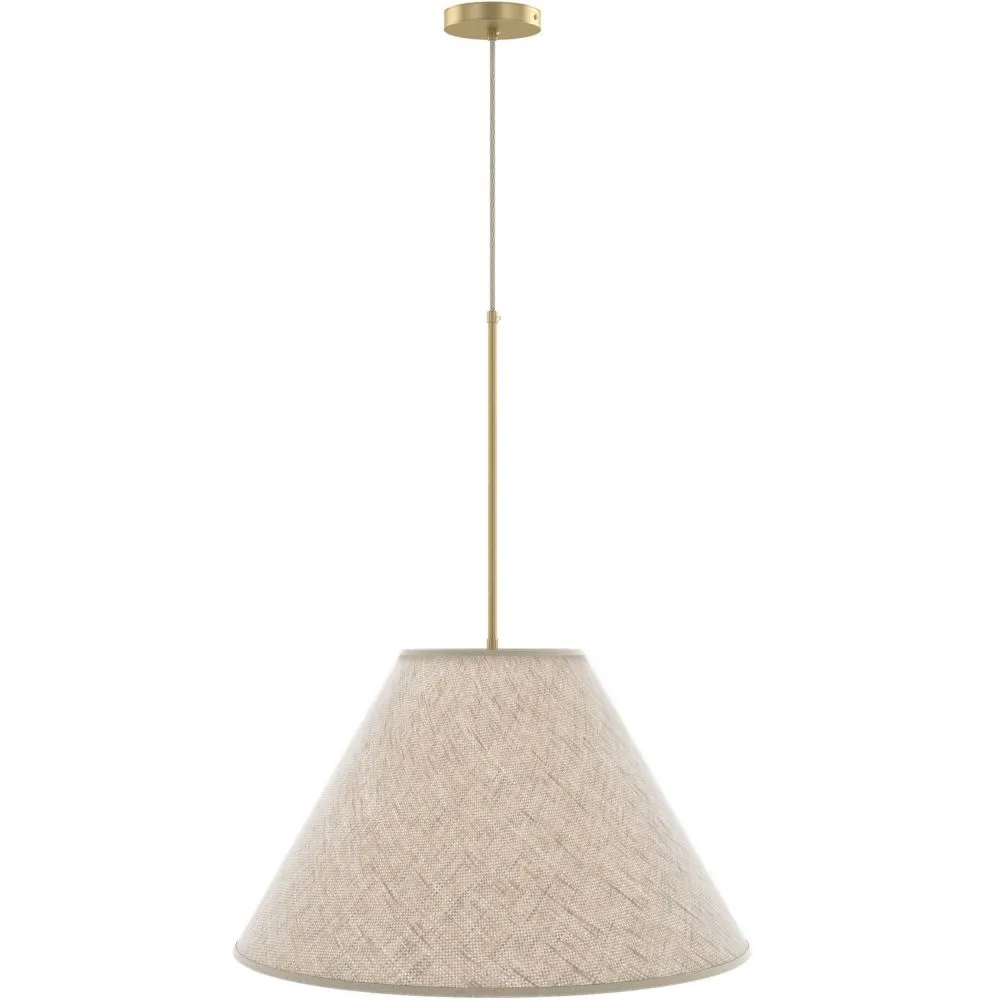 Hanging Ceiling Lamp with Beige Fabric Shade - Fula image 8
