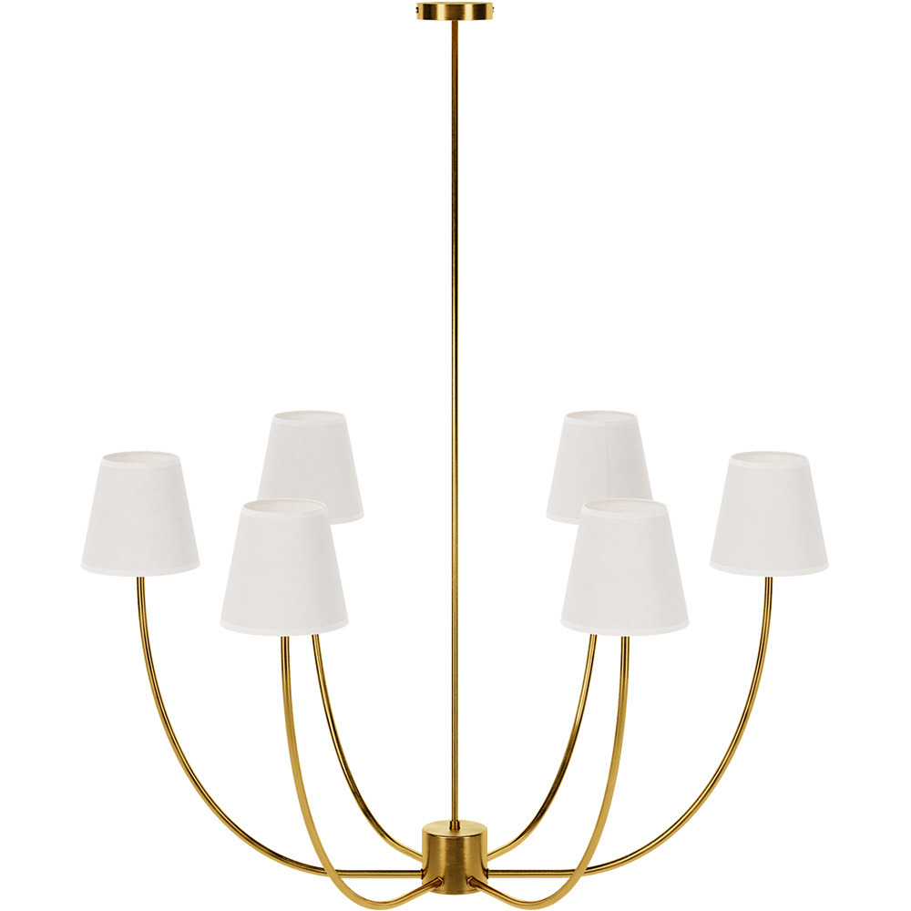 Gold Ceiling Chandelier with 6 Shades - Arena image 8