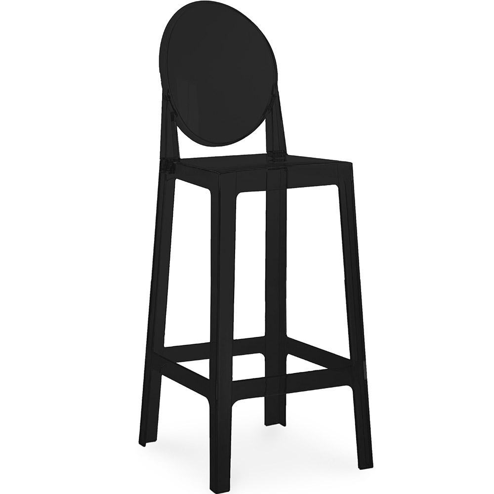  Buy Bar Stool with Backrest - Transparent Design - 75cm - Victoria Queen Black 58924 - in the EU