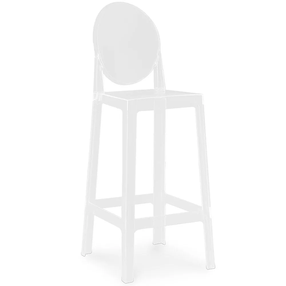 Bar Stool with Backrest - Transparent Design - 75cm - Victoria Queen image 8