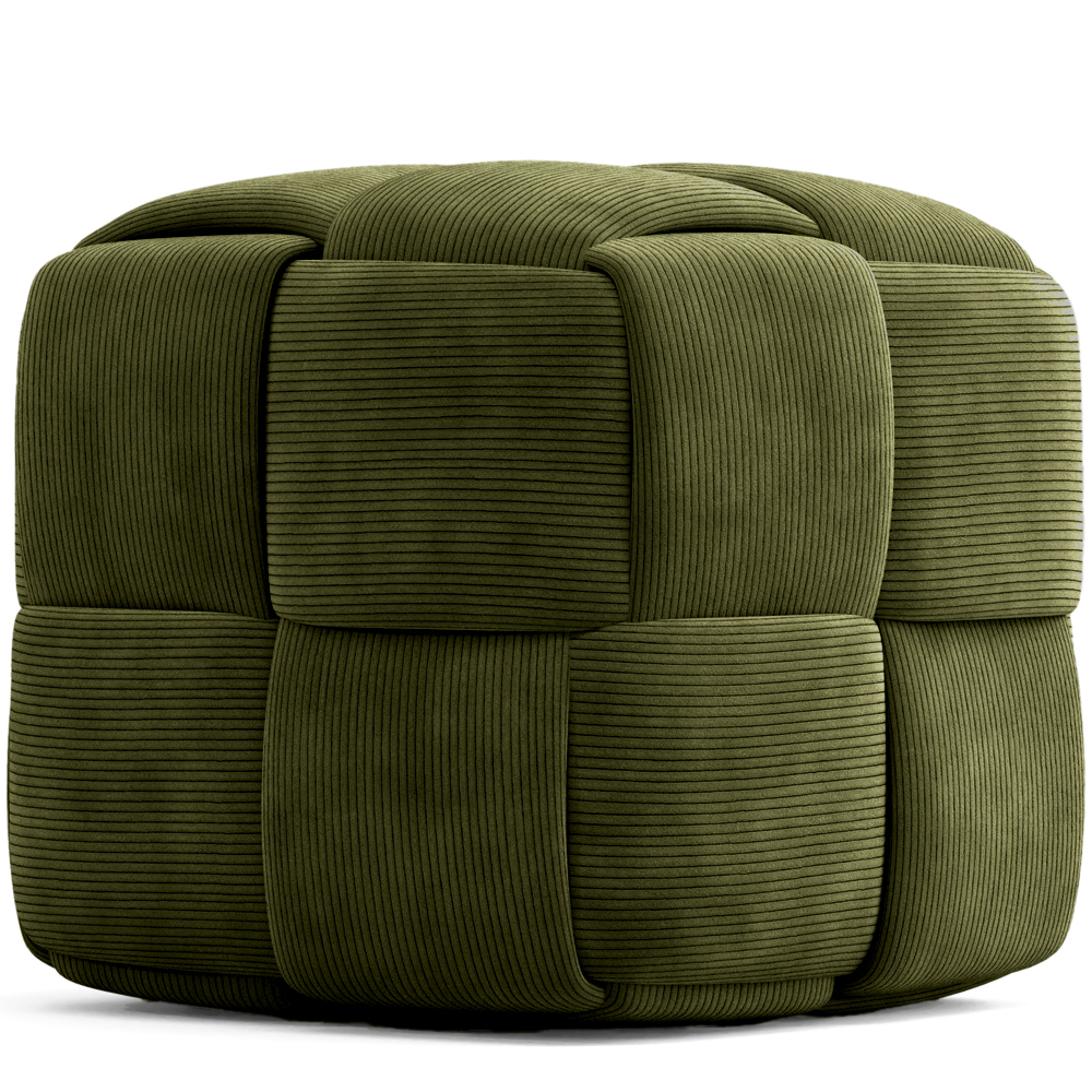 Square Corduroy Upholstered Pouf - Modern Design - Cube image 8