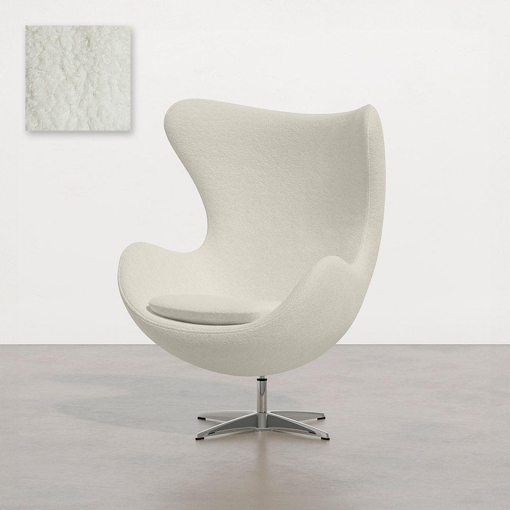 Armchair with armrests -Upholstered in Boucle Fabric - Brave image 8