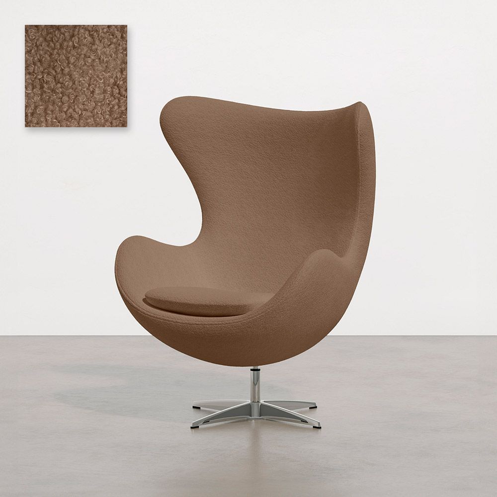 Armchair with armrests -Upholstered in Boucle Fabric - Brave image 8