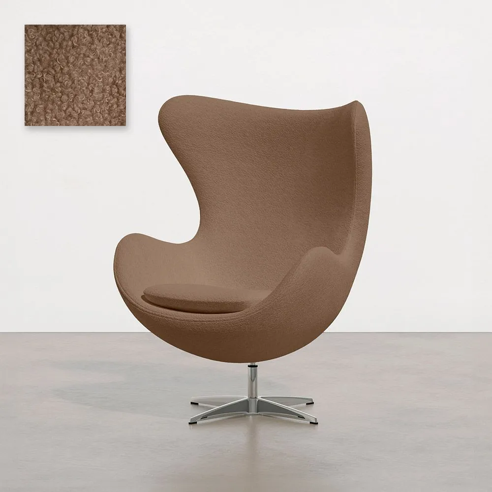 Armchair with armrests -Upholstered in Boucle Fabric - Brave image 8