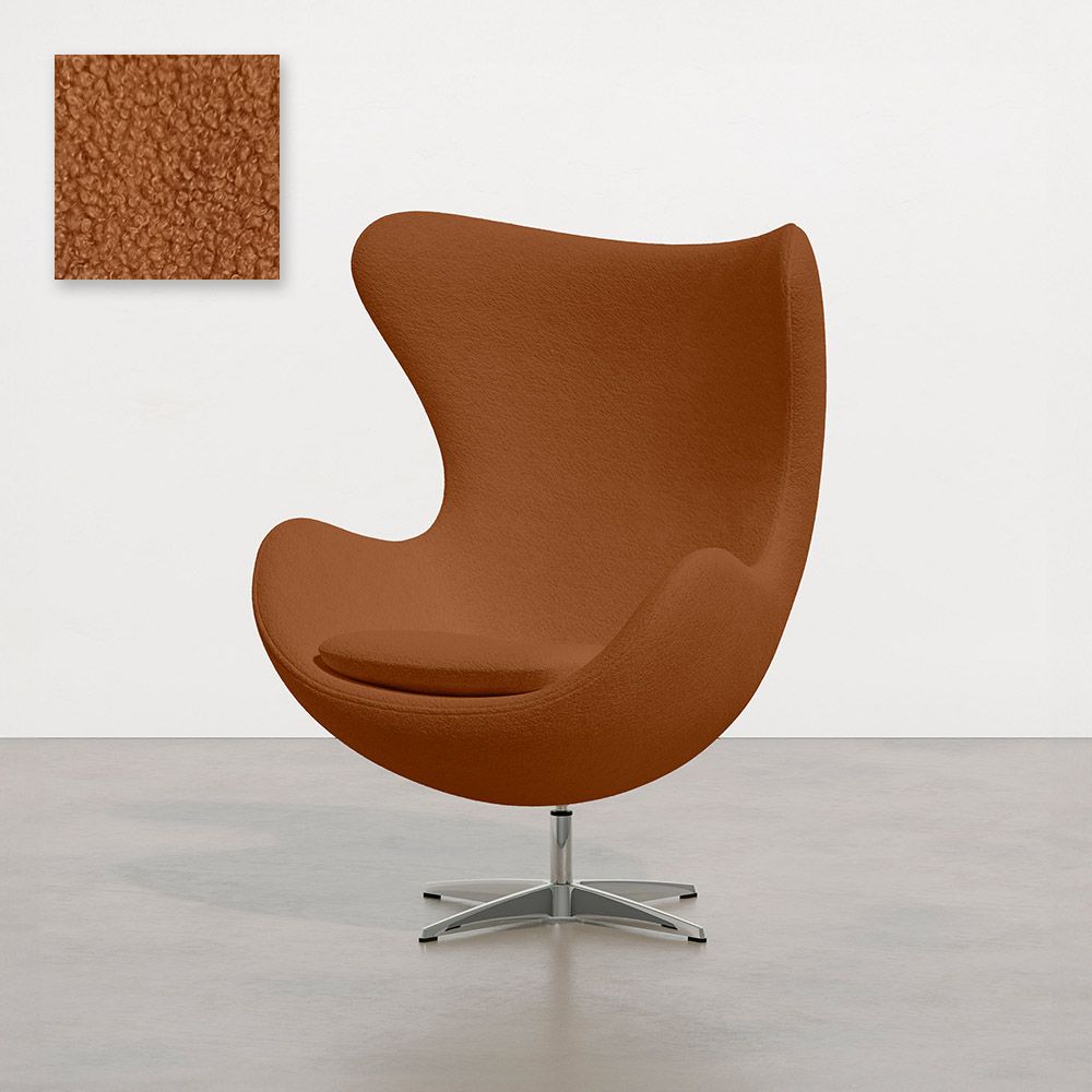 Armchair with armrests -Upholstered in Boucle Fabric - Brave image 8
