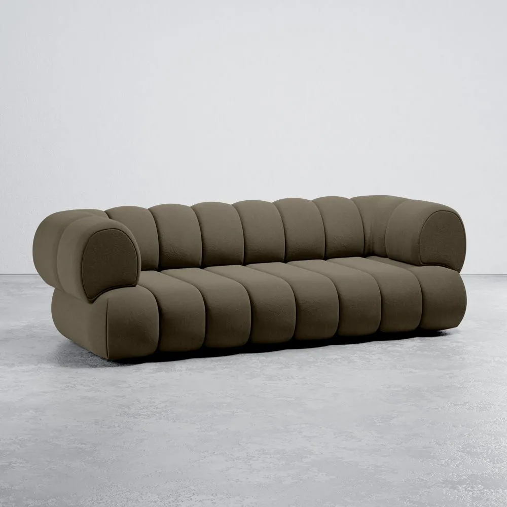 Velvet Upholstered Sofa - Modern Style - 2/3 Seater - Curved Teddy image 8