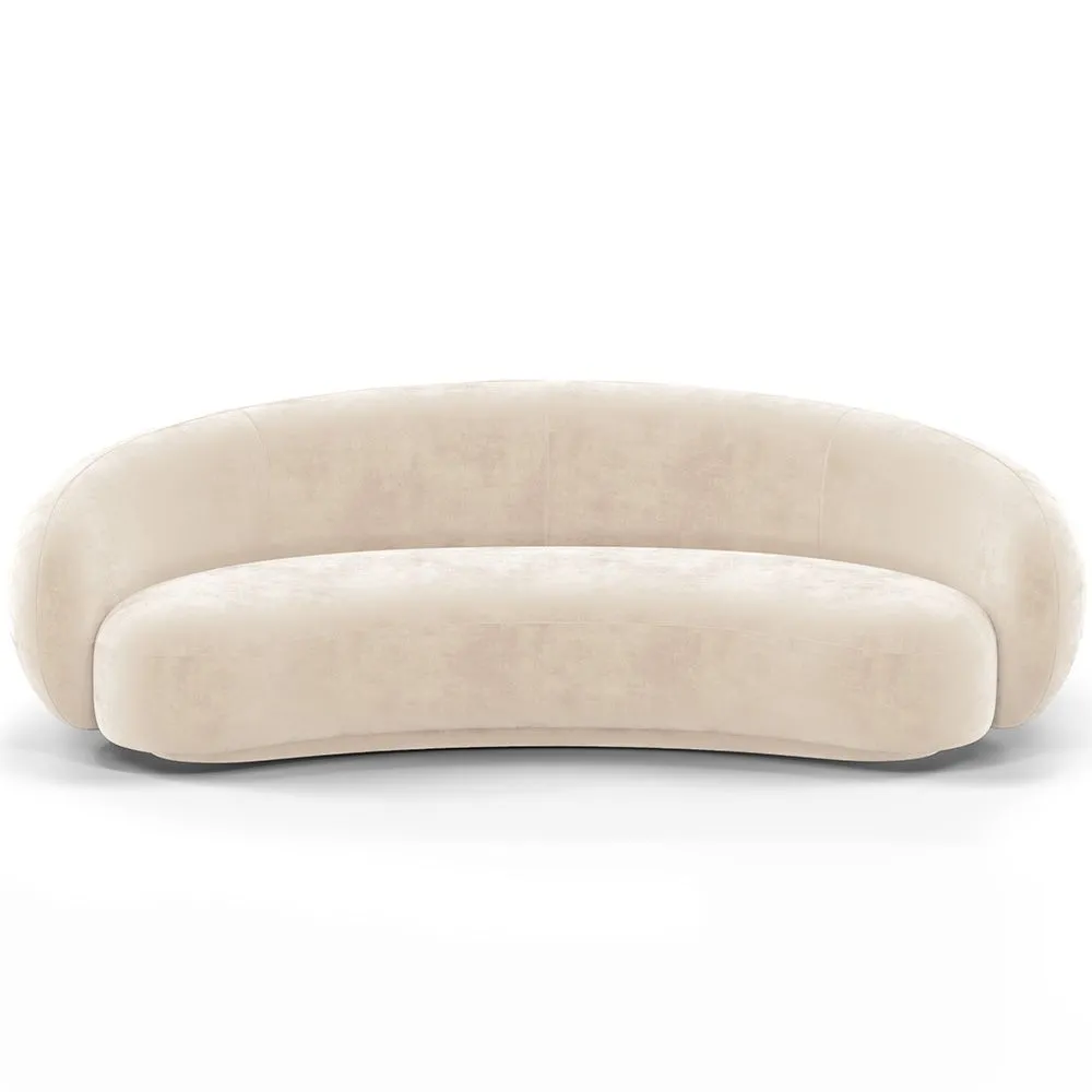 Velvet Curved Sofa - 3/4 Seats - Souta image 8