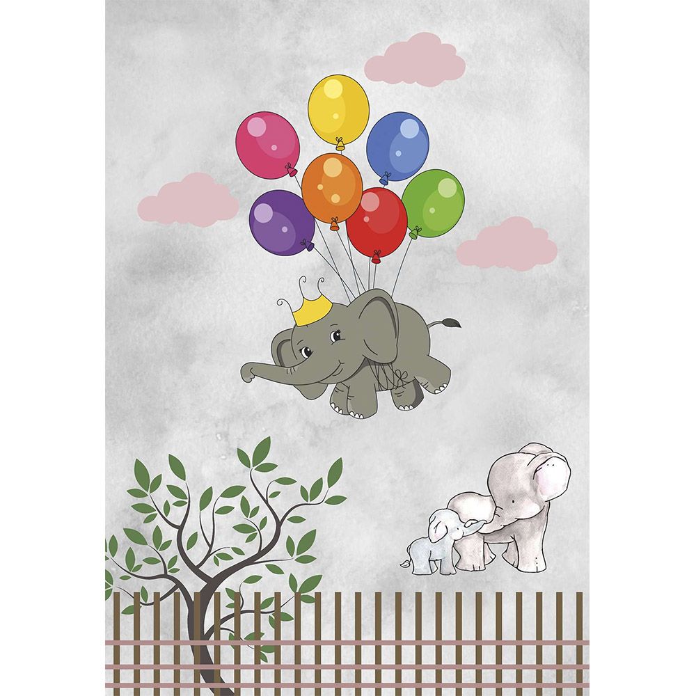 Large Kids Flying Elephant Design Carpet - Multicolor (290x200 cm) - Yumal image 8