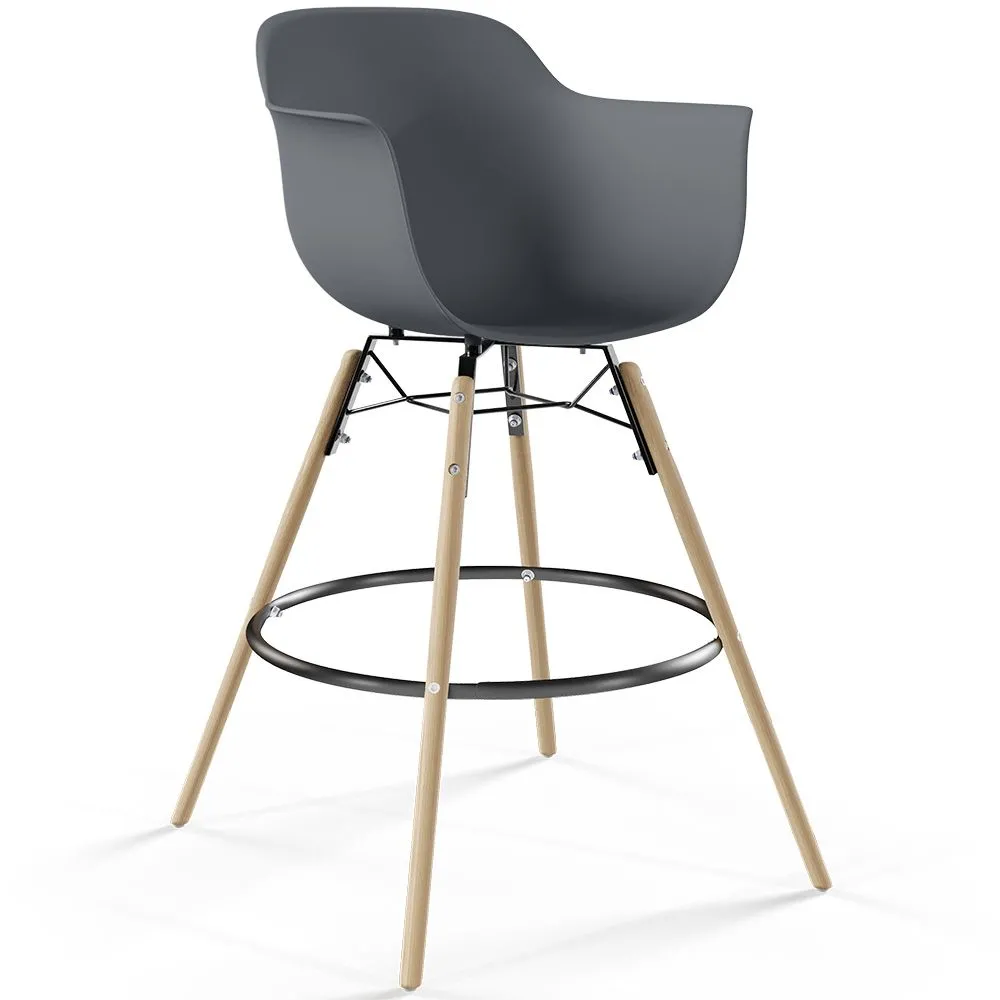 Bar Stool - Scandinavian Design - Wooden Legs - Nordika image 8