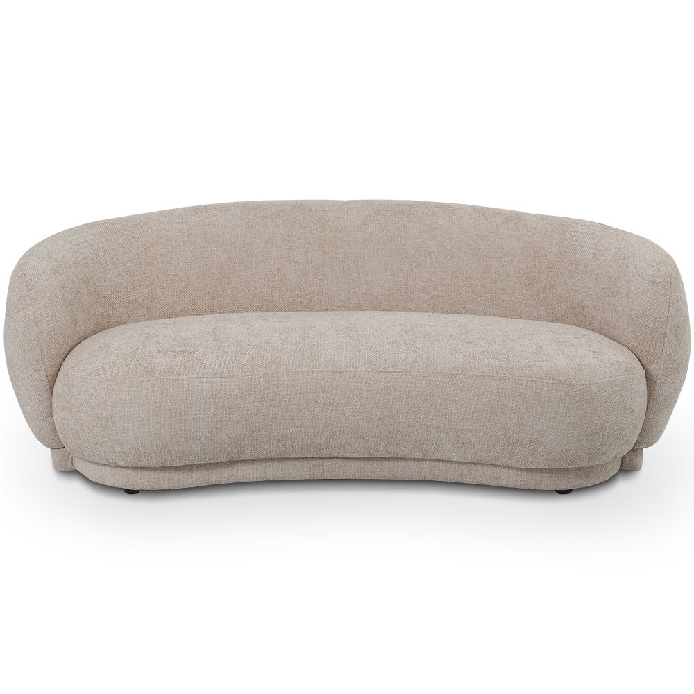 Curved Contemporary Style Design Sofa Upholstered in Chenille - Curvy image 8